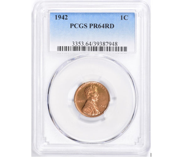1942 Lincoln Cent Proof PCGS PR64RD 3353.64.39387948
