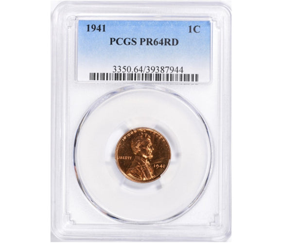1941 Lincoln Cent Proof PCGS PR64RD 3350.64.39387944
