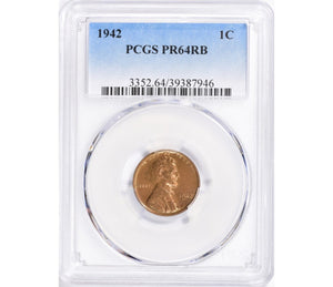1942 Lincoln Cent Proof PCGS PR64RB 3352.64.39387946