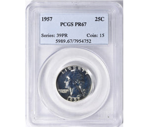 1957 Washington Quarter Proof PCGS PR67 5989.67.7954752