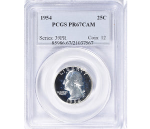 1954 Washington Quarter Proof PCGS PR67CAM 85986.67.10377567